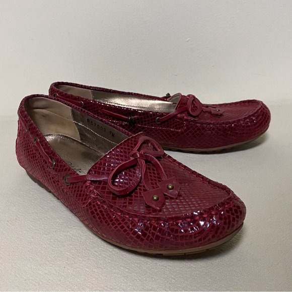 Rose Petals by Walking Cradles Everett Moccasins Loafers Burgundy-Red Size 7M - Picture 1 of 16